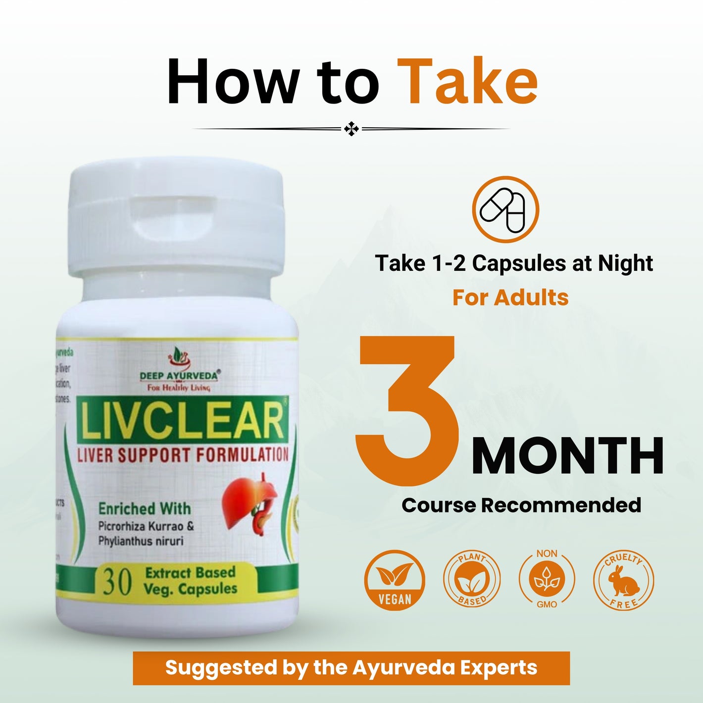 LivClear Vegan Capsule for Liver Support | Detox & Cleanse - Deep Ayurveda India