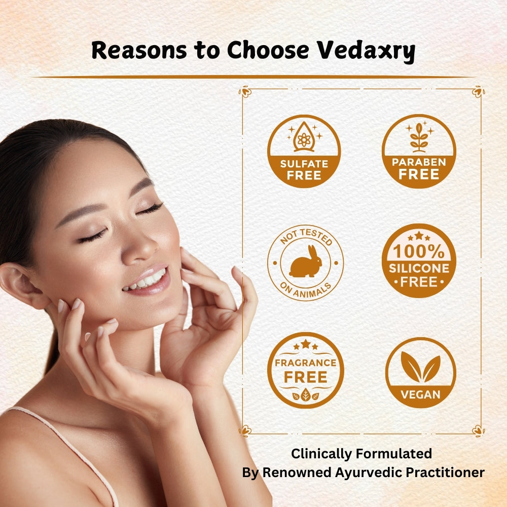 Vedaxry Ayurvedic Face Serum | Reducing Dark Spots, Scars, & Pigmentation, Preventing Acne & Promoting a Clear Complexion- 30ml Pack - Deep Ayurveda India