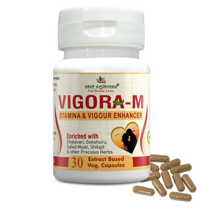 Vig ora- M Massage Oil & Vig ora- M Vegan Capsule | Buy 1 Get 1 Free - Deep Ayurveda India