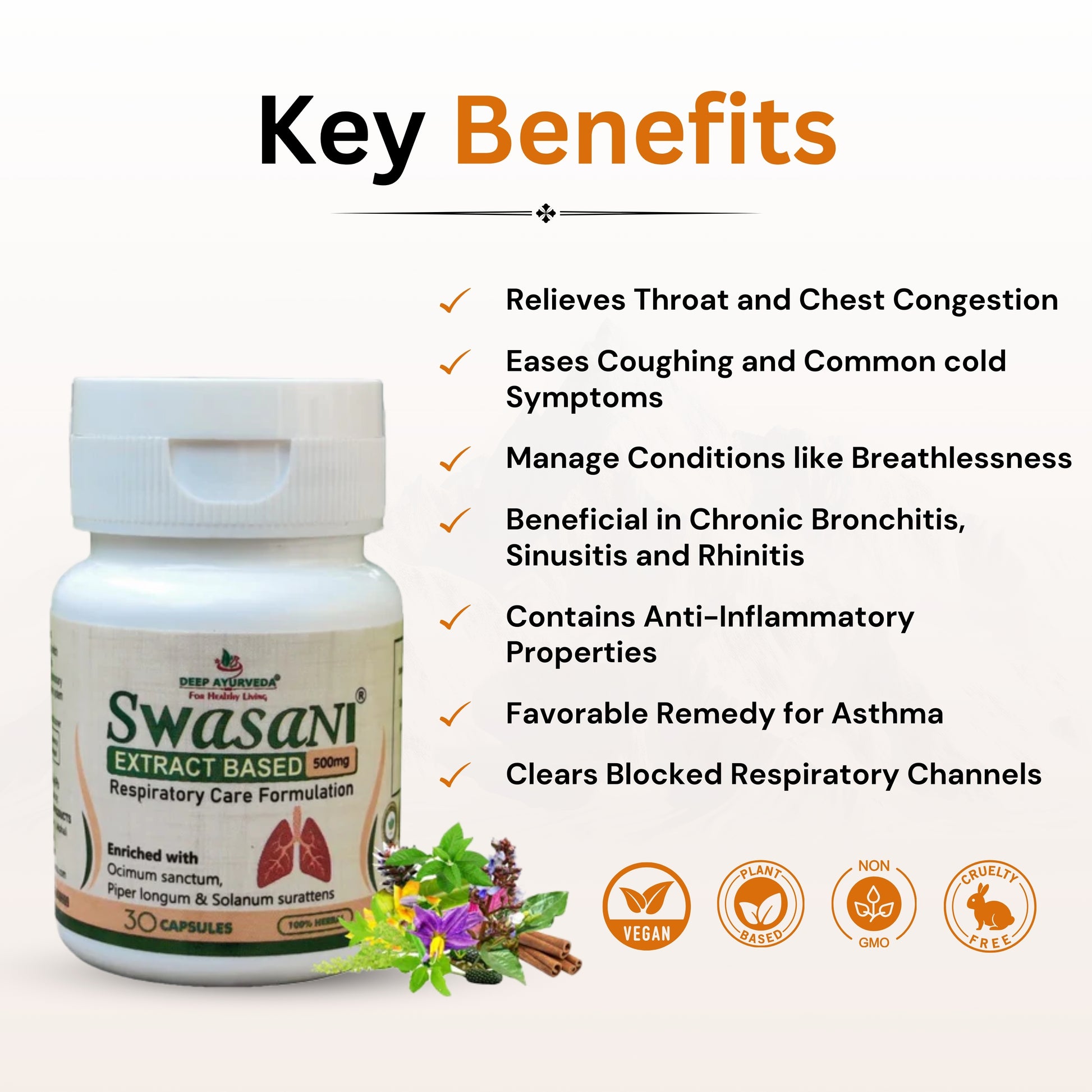 Swasani Capsule | Vegan Capsule - Deep Ayurveda India