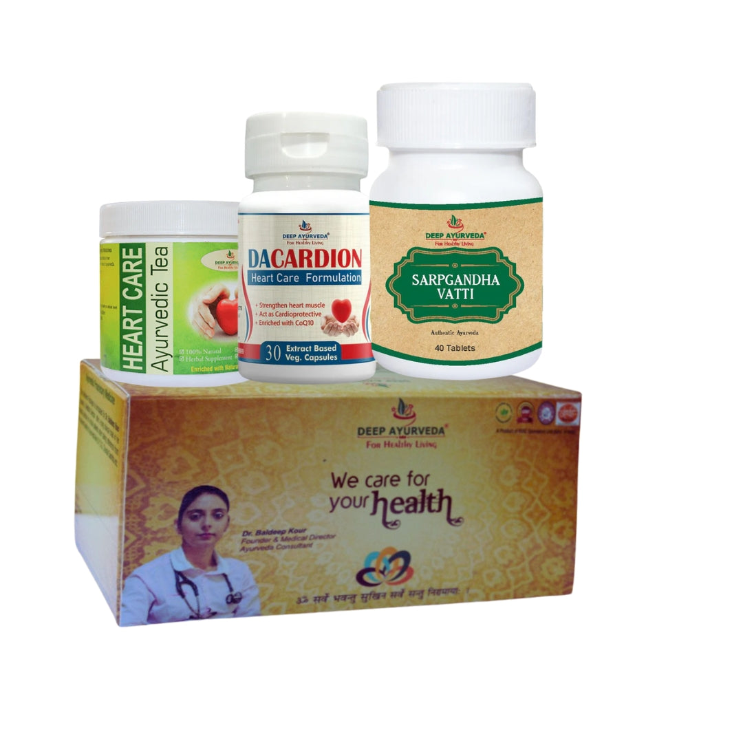 Hypertension Or High Blood Pressure Ayurvedic Management 30 Days Pack - Deep Ayurveda India