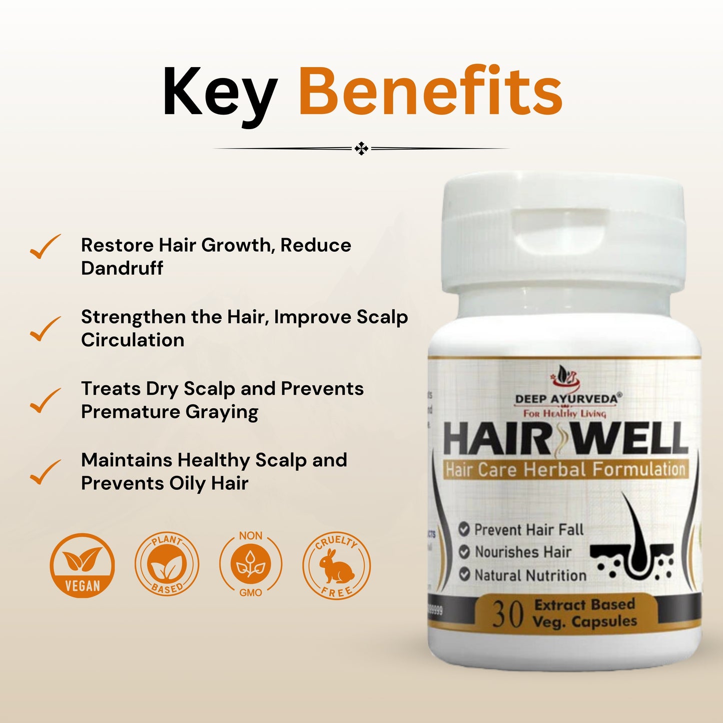 Hairwell | Vegan Capsule - Deep Ayurveda India