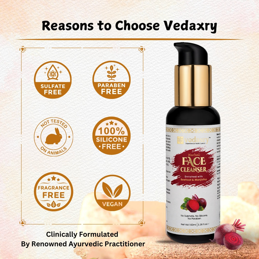 Vedaxry Ayurvedic Face Cleanser for Deep Cleansing, Removing Dirt Impurities, & Excess Oil-100ml Pack - Deep Ayurveda India