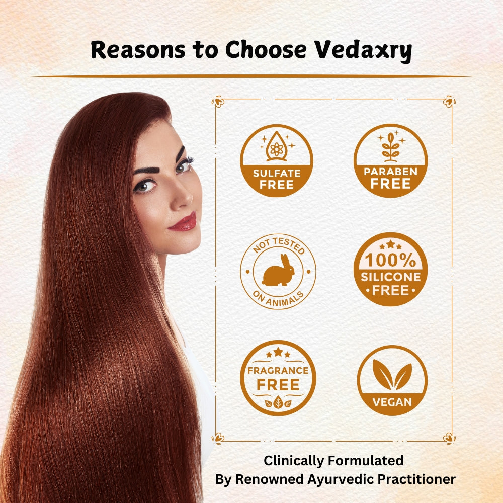 Vedaxry Ayurvedic Medicated Hair Oil for Hair Fall & Antidandruff, Made With Ksheer Paak Vidhi | 100ml - Deep Ayurveda India