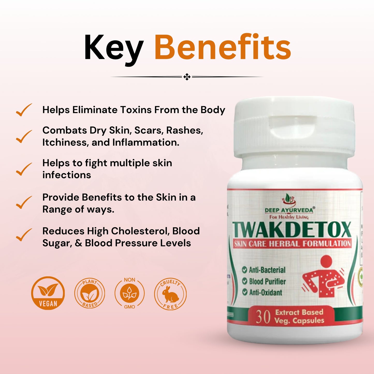 Twakdetox| Vegan Capsule - Deep Ayurveda India