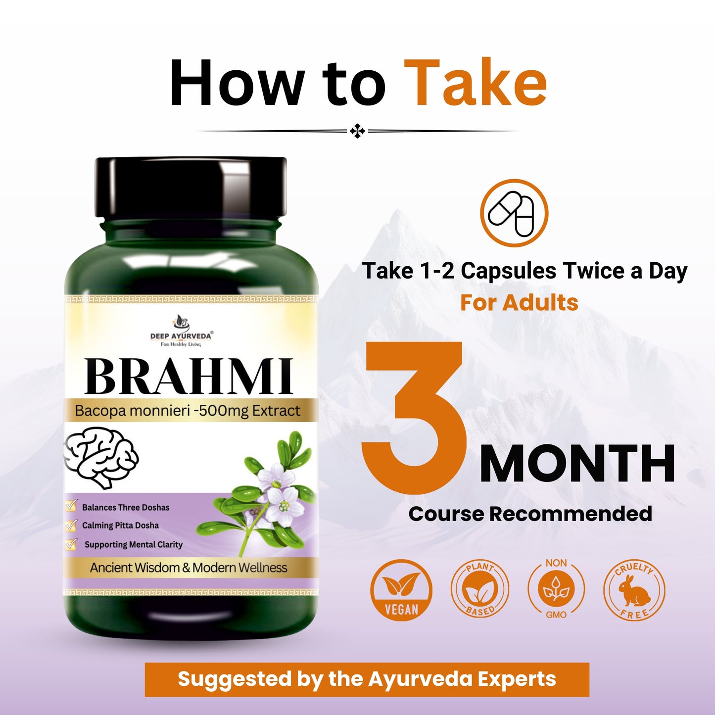 Brahmi (Bacopa monnieri) Vegan Capsule Made with 10:1 Extract | Reduce Anxiety, Stress, &  Mental Clarity - Deep Ayurveda India