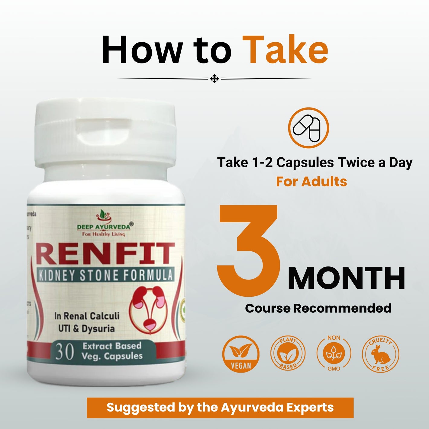 Renfit for Kidney Stone | Vegan Capsule - Deep Ayurveda India