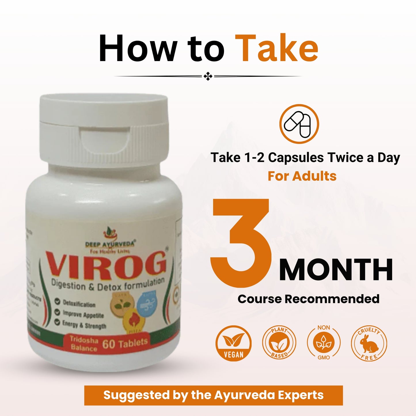 Virog Tridosha Balance Tablet | For Digestion Care and Detoxification - Deep Ayurveda India