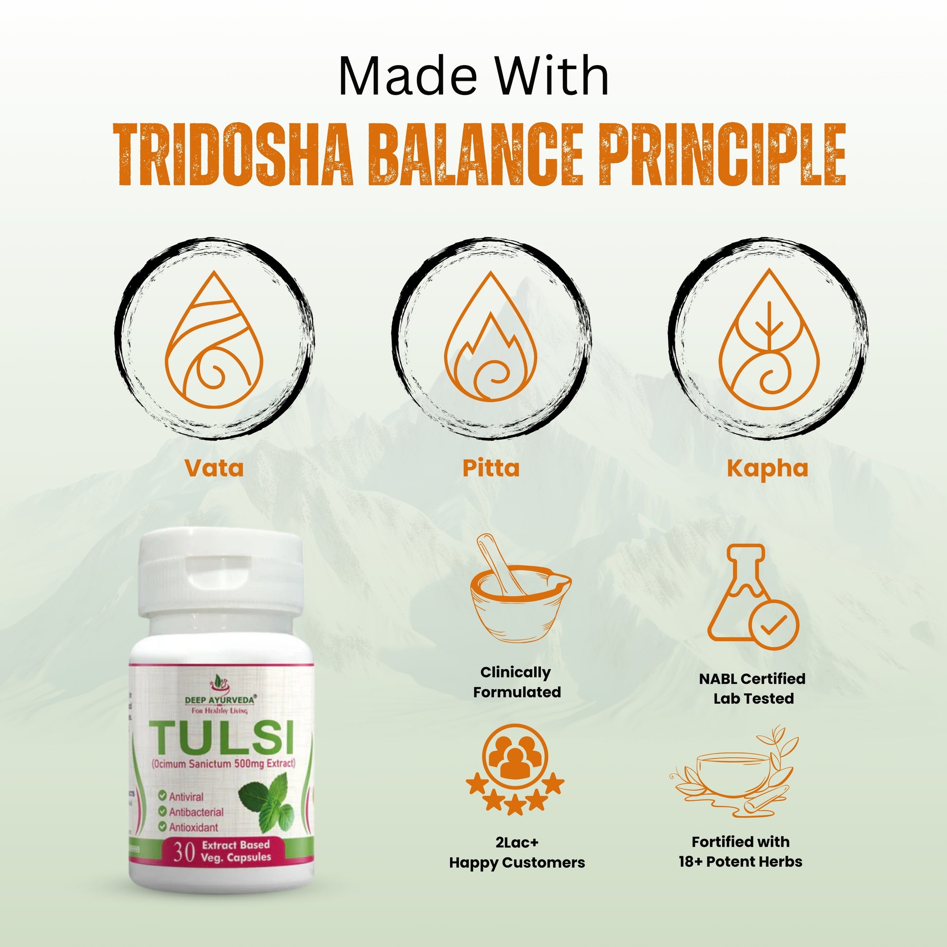 Tulsi  | Vegan Capsule - Deep Ayurveda India