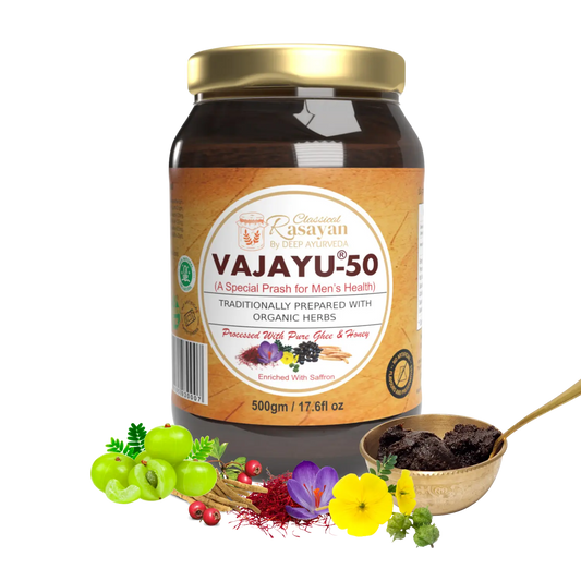 Vajayu® 50 Ayurvedic Superfood for Men’s Health | Boost Strength, Energy, & Stamina |  Remove Performance Anxiety