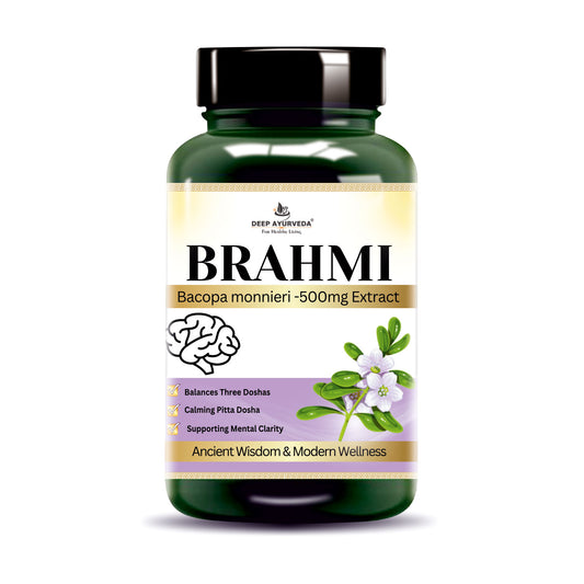 Brahmi (Bacopa monnieri) Vegan Capsule Made with 10:1 Extract | Reduce Anxiety, Stress, &  Mental Clarity