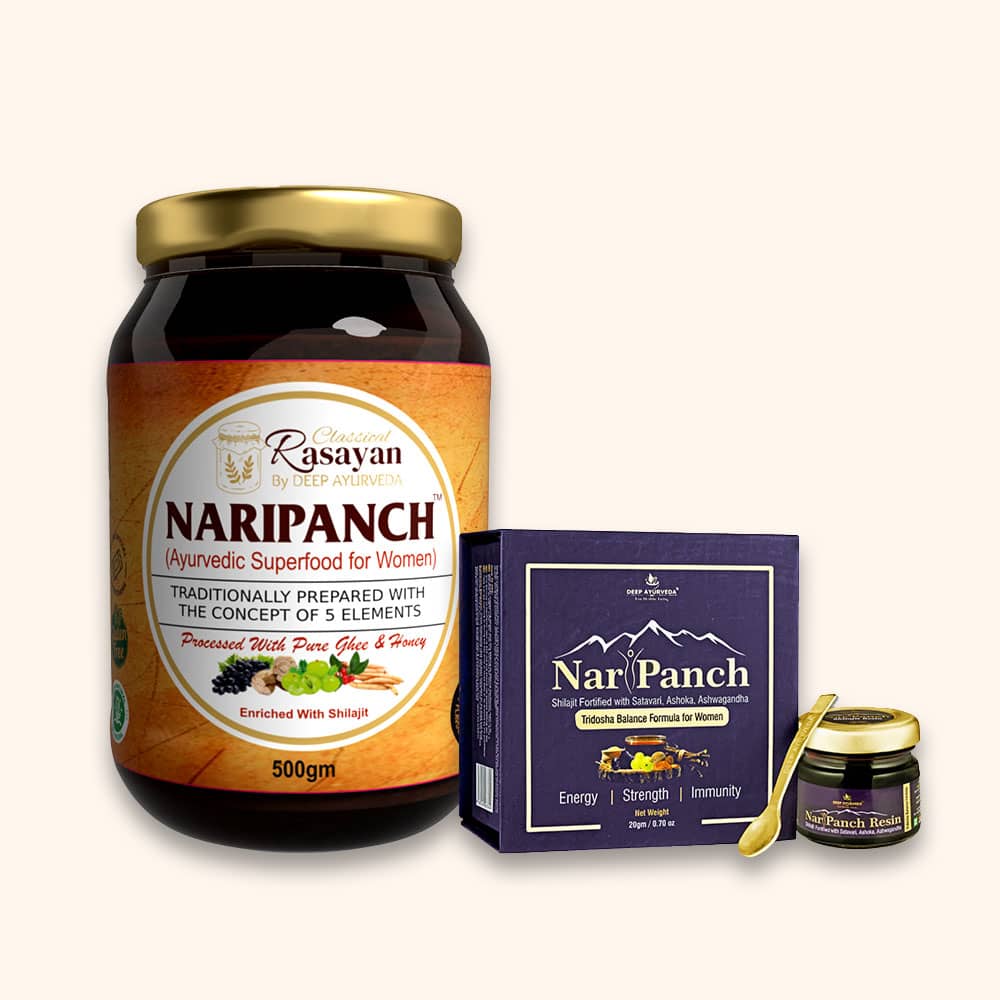 NariPanch Ayurvedic Superfood + NariPanch Shilajit Resin for Women Well Being- Combo Pack