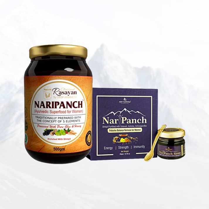 NariPanch Ayurvedic Superfood + NariPanch Shilajit Resin for Women Well Being- Combo Pack