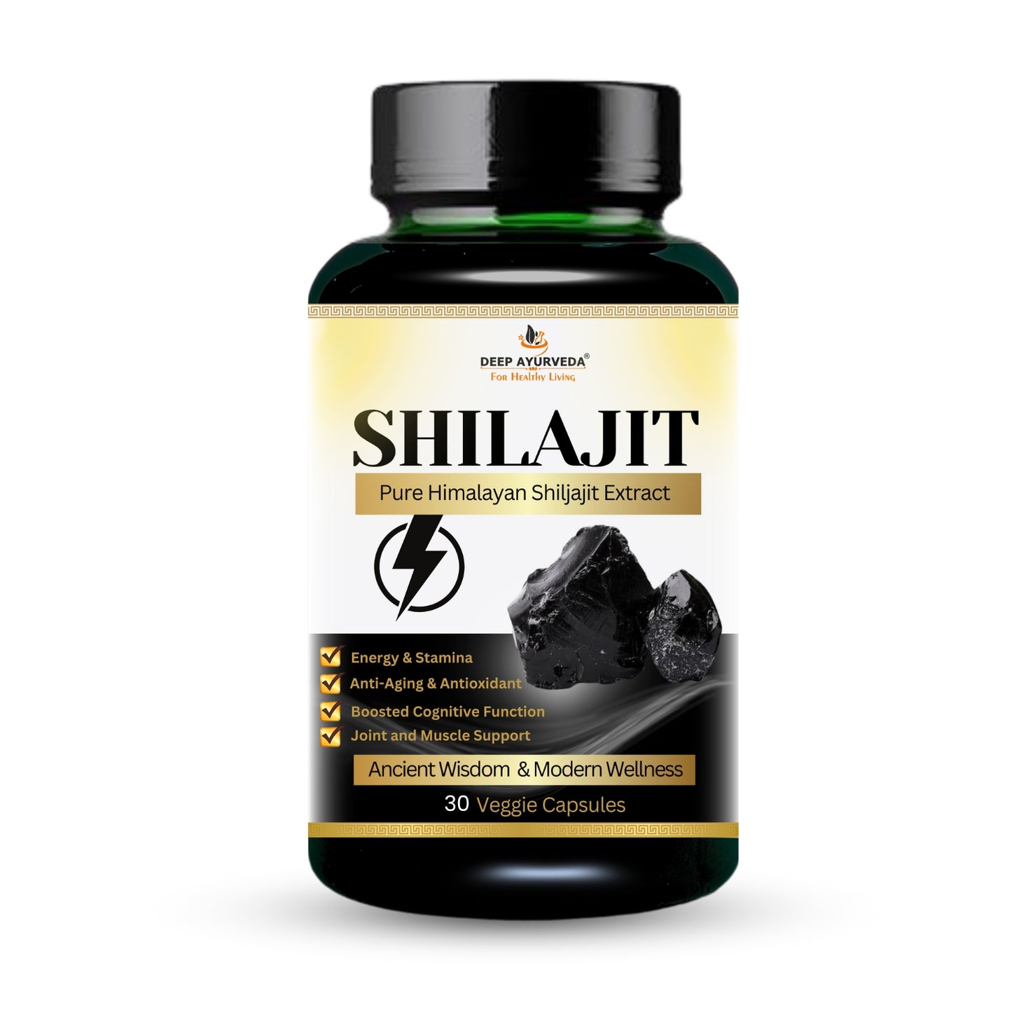 Shilajit Vegan Capsule With Higher % of Fulvic Acid for Stamina & Testosterone-500mg