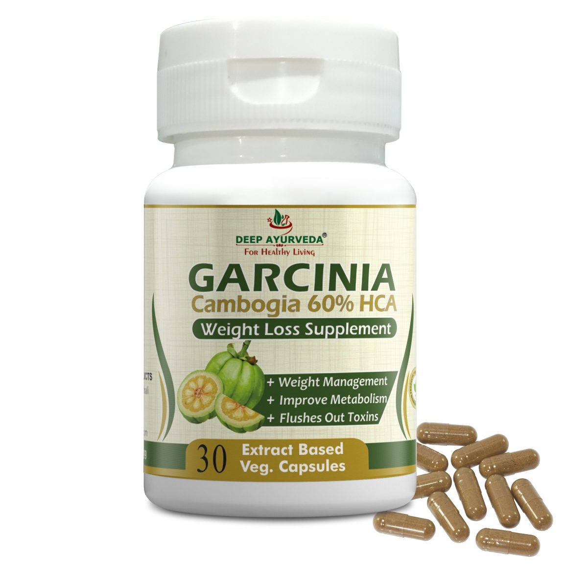 Garcinia Cambogia Vegan Capsule with 65% HCA for Weight Management